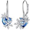 Teleye Orecchini a forma di fiocco di neve Orecchini in argento sterling 925, BSE844