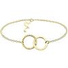 Sofia Milani - Bracciale da Donna in Argento 925 - Placcato in Oro - Ciondolo a Cerchio - B0311
