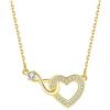 Jrêveinfini Infinito Collana Donna Oro Argento 925, Personalizzata Cuore Collana Girocollo Gioielli Bambina Amicizia Lunga, Collana Mamma e Figlia, Idee Regalo Donna Natale Compleanno Bambina Amica