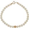 gioiellitaly Bracciale perle donna con sfera diamantata in oro giallo 18 kt chiusura in oro giallo 18 kt gioielli donna perla made in Italy