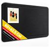 Turfson Grande bacheca in feltro da 60 x 42,5 cm, con 40 puntine, pieghevole, con nastro adesivo autoadesivo, per ufficio, casa e scuola (nero, 60 x 42,5 cm)