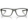 Oakley Occhiali da vista rettangolari da uomo Ox8178 Rafter, Lenti fumé grigio satinato/demo, 55 mm