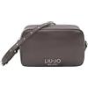 LIU JO Milano Borsa a tracolla in pelle, grigio, con tracolla regolabile con borchie