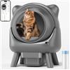 Redkey X1 Lettiera Gatto Autopulente, 95L Elettrica Lettiera Automatica per Gatti, Eliminazione Odori, Controllo APP, Compatibile con Tutti i Tipi di Lettiera, per Famiglie con Più Gatti (Grigio)