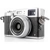 Fujifilm X100T Fotocamera Digitale 16 MP, Sensore APS-C X-Trans CMOS II, Obiettivo 23mm, f/2.0, Mirino Ibrido, Telemetro Elettronico, Otturatore Centrale, Argento
