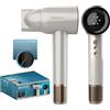 Cecotec Asciugacapelli Ionicare Rockstar Nano Iontech Champagne. Dc 2400W Con Motore Professionale, Tecnologia Ionica, Beccuccio Di Precisione, Diffusore, Funzione Aria Fredda E Pro Style