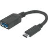 Manhattan 355285 Manhattan USB-C Kabel C-Stecker - A-Buchse 12cm USB 3.1 Gen1