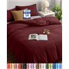 Utopia Bedding Set di lenzuola Utopia, 200x200 cm, con 2 federe 50x75 cm, colore bordeaux
