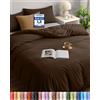 Utopia Bedding Set di lenzuola Utopia, 200x200 cm, con 2 federe 50x75 cm, colore marrone