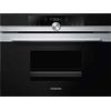 Siemens - forno compatto ad incasso a vapore CD634GBS1 finitura nero e acciaio inox da 45 cm
