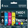 OGOUGUAN T40D1 Compatibile Cartouch Inchiostro per SureColor SC-T2100, SureColor SC-T3100, SureColor SC-T3100M MFP, SureColor SC-T3100N (4-Pack)