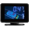 aqxreight Sistemas del Sensore di Parcheggio per Auto con 8 Sensori - Inversione Anteriore e Posteriore con Avvertimento Sonoro, Display a Distanza LCD Regolabile e modalità di (BLACK)