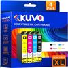 Kuva Cartucce compatibili con cartucce E604XL per Expression Home XP-2200 XP-2205 XP-3200 XP-3205 XP-4200 XP-4205 Workforce WF-2910 WF-2930 WF-2950 (confezione da 4)