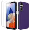 YXKJ - Cover per Samsung Galaxy A15 4G/5G, con 2 Vetro Temperato, [Protezione Militare] Custodia Rigida PC con Motivo Triangolare - Viola