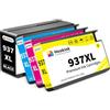 Hookink Cartucce per stampante 937XL con chip di aggiornamento compatibili con HP 937XL, confezione multipla compatibile con HP937 937e per HP Officejet pro 9730 9120b 9110b 9720 9130b 9117b 9720b