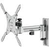 goobay Supporto TV Parete Camper 13-43 Pollici Estensibile Girevole 180 Gradi VESA 200x200 Fino a 15 kg con Blocco - Basic FULLMOTION M - 71988