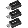 PNY Pack di 3 Unità Flash 64GB Elite-X Fit Type-C USB 3.2 - Prestazioni avanzate Fino a 200MB/s in lettura, comoda archiviazione di dati, design ultra compatto, connettore Type-C