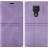 OKZone Cover per Motorola Moto G9 Play/E7 Plus/G9, Custodia Flip Pelle Portafoglio Magnetica Libro con Slot Schede, Slim Silicone TPU Bumper Wallet Supporto Case Antiurto Cover (Viola)