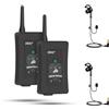 EJEAS FBIM Sistema di Comunicazione per Interfono Bluetooth per Arbitro di Calcio Professionale, Interfono Online per 4 Persone 1500M con Riduzione del Rumore CVC, con Borsa da Braccio (2 Confezione)