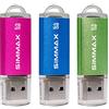 SIMMAX Chiavetta USB 3 pezzi 64GB Pen Drive USB 2.0 Unità Memoria Flash (64GB Rosa Blu Verde)