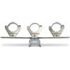 Premium X Supporto multifeed a 3 vie multifeed 40 mm di diametro per impianti satellitari, antenna LNB, supporto regolabile, in acciaio zincato
