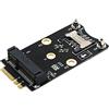 Joskeijky PCI-E a M.2 A/E Mini PCIe Wireless Network Card to M2 NGFF Key A + E WiFi Card Raiser per i moduli WiFi/Wwan/LTE