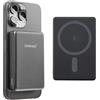 Intenso MW10000 Power Bank Magnetico 10000mAh - MagSafe, Wireless Charging 15W, USB-C PD 20W, per iPhone e Android - Testato in Germania - Grigio