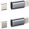 HOYULLI Adattatore OTG (Confezione da 2) USB-C Femmina a Lightning Maschio Convertitore dati e ricarica per cuffie Type-C lettori di schede e chiavette USB Compatibile con iPhone 13 14 Pro Max Adapter 3380