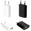 AYHYHLJZJ Confezione da 4 connettori di alimentazione USB, 5 V, 1 A, per iPhone, per Samsung Cellulare eBook Reader, ventilatore USB, smartwatch e altro (2 nero + 2 bianco)