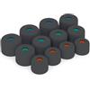 Okuli 12 x Gommini Auricolari in Silicone Ricambio per Sony WF-1000XM5 Auricolari Cuffie in Nero