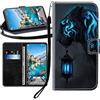 Sunrive Cover compatibile con Ulefone Note 11P, Custodia con supporto di stand e in Pelle artificiale per carte di credito Portafoglio Flip Chiusura Magnetica bumper(Tigre Nera B1)