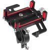 POPETPOP Supporto Per Telefono Da Bicicletta in Alluminio Rosso, Portatile e Stabile Per Manubrio, Compatibile Smartphone, Per Chiamate e Navigazione in Bicicletta