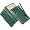 Nshkeji Compatibile con Cover Samsung Galaxy Z Fold 8 con Penna, Custodia Rigida Effetto Pelle, Protezione Cerniera e Fotocamera, Slot Pennino, Pellicola Frontale HD, Antiurto Antiscivolo
