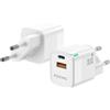 AISENS - ASCH-30W2P004-W - Caricatore GAN 30W, 1XUSB-C PD3.0 QC4.0, 1XUSB-A QC3.0, Bianco