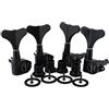 Guyker Guitar Bass Tuners (4 for Right) - 1:17 Ratio Headstock Sealed Tuning Key Pegs Machine Head Replacement for Electric Jazz Bass or Precision Instruments - Black