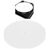 VBESTLIFE Tappetino per Giradischi in Acrilico, Tappetino di Ricambio per Piatto per Tutti i Giradischi Standard da 12 Pollici e Anche per Dischi da 33 1/3 Giri e 45 Giri (WHITE)