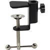 HEBEOT Clip da scrivania per supporto microfono, base regolabile a 360 gradi e stabile, con imbottitura in schiuma morbida (nero A)