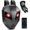 JCPYIUL Zaini dinamici APP DIY Zaino per computer portatile, zaino da moto con indicatore LED, casco 3D Hard Shell, borsa da viaggio programmabile dinamica pixel Daypack