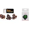 Fender® »FINE ELECTRIC PICK TIN« Plettri in barattolo per collezione - 12 Pezzi - Celluloide & Accordatore Clip-On Professionale FT-1 - Per la chitarra elettrica, acustica