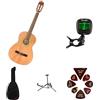 Fender FA-25N Kit di Chitarra Acustica 3/4 con Corde in Nylon per Principianti, include Accordatore, Plettri, Supporto per Chitarra e Borsa Imbottita