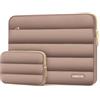 MOSISO 13.3 pollici Custodia Laptop, 13-13,3 pollici Borse PC Compatibile con MacBook Air 13.6 M5 M4 M3 M2 M1/Neo/Pro 13/14, HP Dell ASUS Lenovo, Poliestere Orizzontale Borsa&Pouch, Marrone