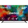 MEDION 100.3 cm 40" TV Full HD Triple Tuner DVB-T2 HD DVB-C DVB-S2 2x HDMI USB sleep timer lettore multimediale VESA CI+, MD840002