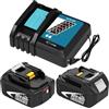 TOPBATT 2pcs BL1860 5,0Ah batteria di ricambio per Makita batteria 18V con caricabatterie