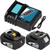 TOPBATT 2pcs BL1860 5,5Ah batteria di ricambio per Makita batteria 18V con caricabatterie 2 pezzi BL1850 5,0 Ah compatibili con batteria