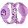 AXFEE Bracciale in Morbido Silicone per Bambini, per Apple Airtag, Viola