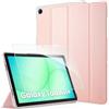 CACOE Custodia Cover Compatibile con Samsung Galaxy Tab A11+ Plus / A9+ 11 Pollici 2025 (SM-X236B/SM-X230), Ultra Sottile in Pelle con Vetro Temperato Ultra Sottile, Oro rosa