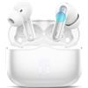 xinwld Cuffie Bluetooth, Auricolari Bluetooth 5.4 In Ear HiFi Stereo, 40 Ore Cuffie Wireless con 4 Mics ENC Cancellazione Rumore, LED USB-C, IP7 Impermeabili Cuffiette Senza Fili per iOS Android, Bianco