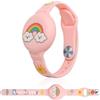AXFEE Bracciale in Morbido Silicone per Bambini, per Apple Airtag, Rosa