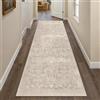 PureCozy Vintage Tappeto Corridoio Lungo 60x240cm Beige Antiscivolo Lavabile In Lavatrice Scendiletto Tappeti Camera Da Letto Cameretta Bambino Cucina Ufficio Carpet Pelo Corto Rug