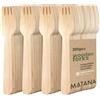 MATANA 200 Forchette in Legno - Posate Usa e Getta per BBQ, Picnic e Più - 16cm Biodegradabili - 100% Naturale - Alternative alle Posate in Plastica